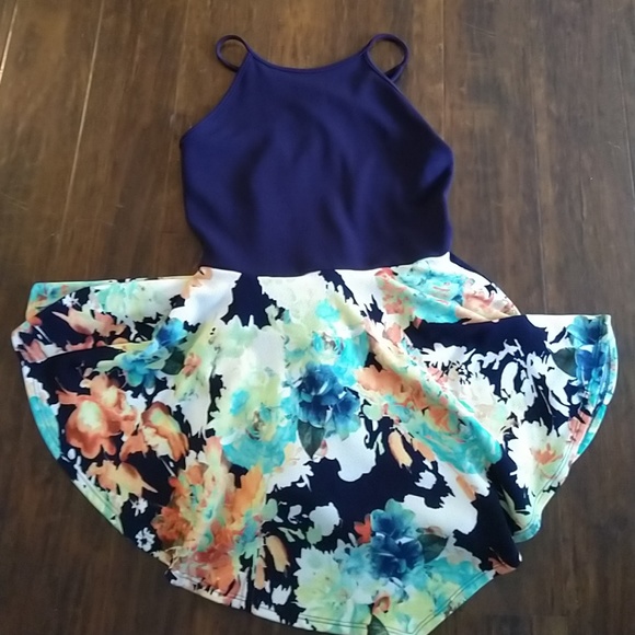 Floral Skater Dress / Romper - Picture 2 of 8